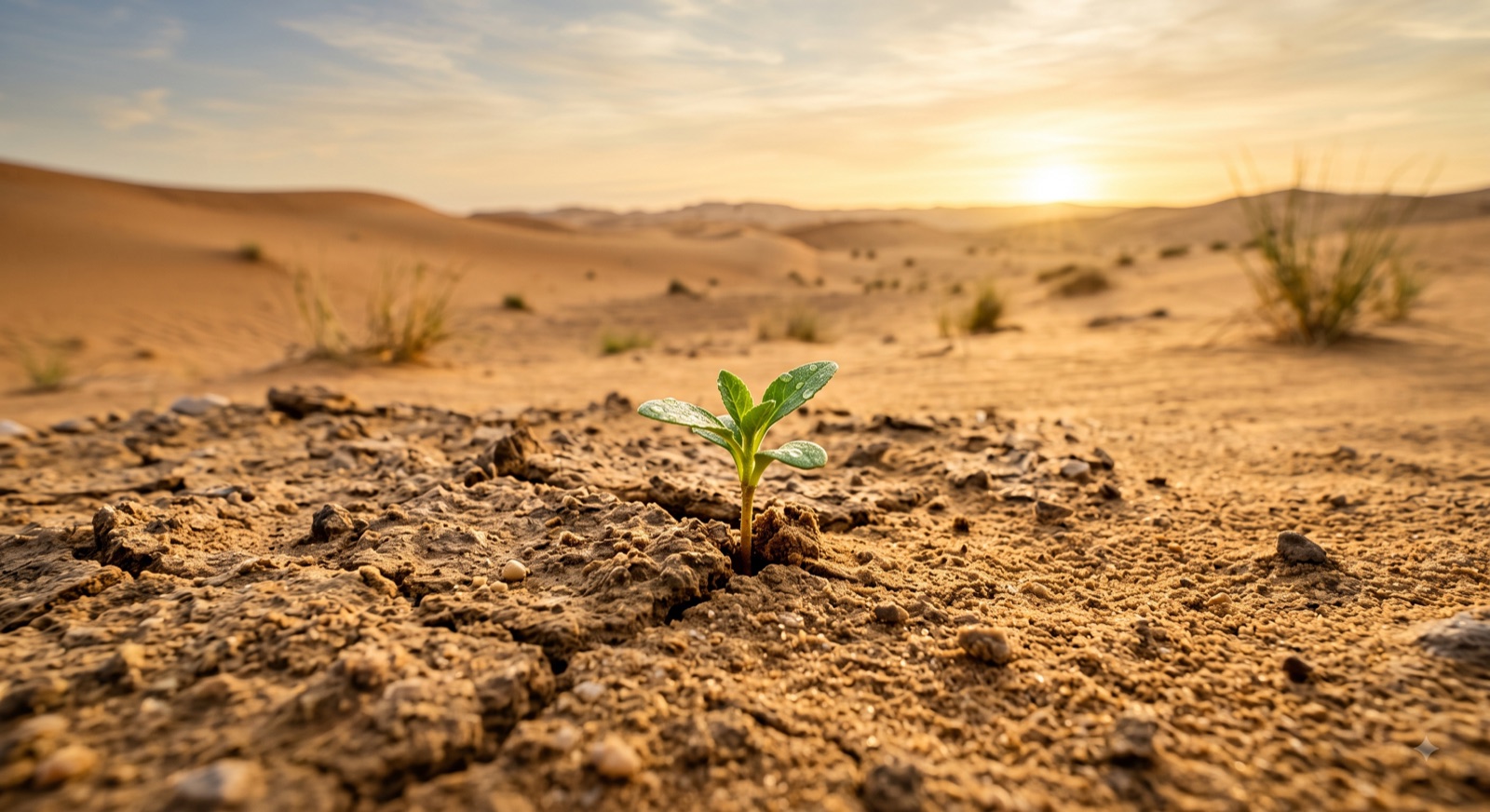 Un germoglio verde che spunta dalla terra, segno delle attività di formazione ed evangelizzazione della Fraternità